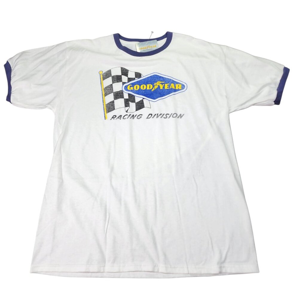 Goodyear Racing Division Ringer Style T-Shirt Size XL New With Tag